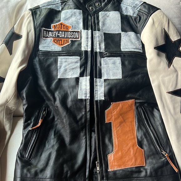 Real Leather Riding Jacket - Picture 3 of 4